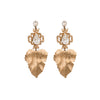 golden bridal chandelier earrings