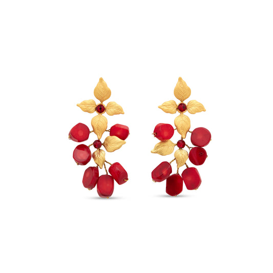 Siam in Coral earrings